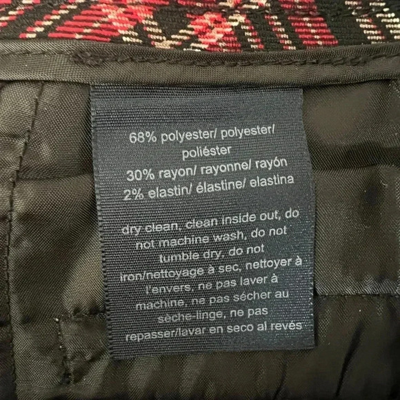 TOMMY HILFIGER PLAID PANTS ASHBY ANKLE CROPPED  RED  AND BLACK - Picture 9 of 12